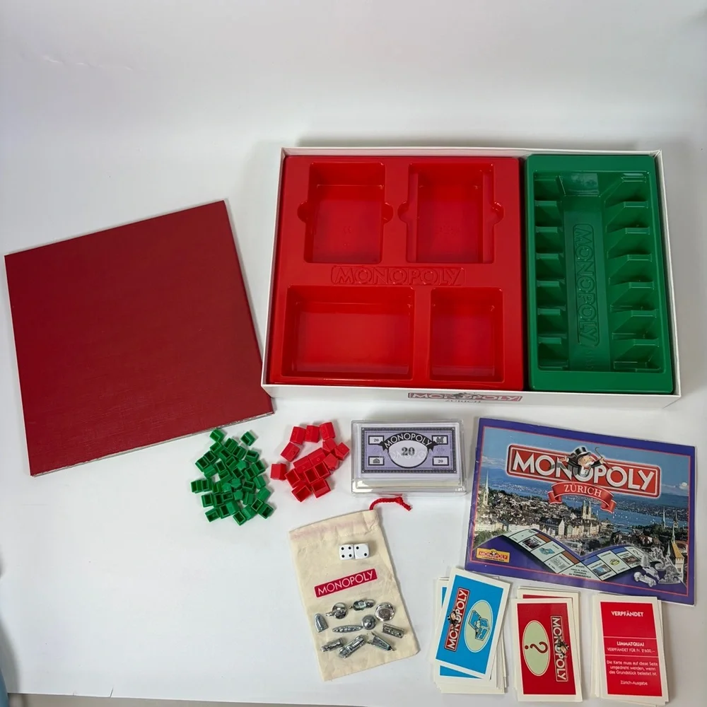 Monopoly‎ Board Game Zurich Switzerland Edition HTF Complete